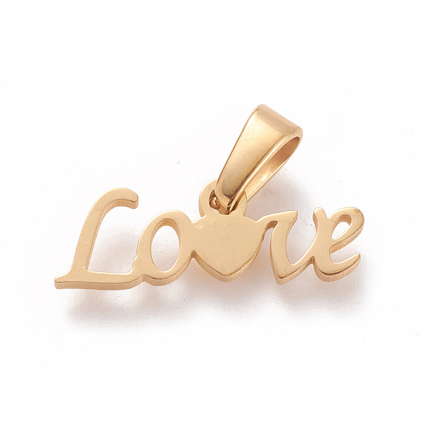 PandaHall 304 Stainless Steel Pendants for Valentine's Day, Large Hole Pendants, Word LOVE, Golden, 6x18x1.5mm, Hole: 6x3mm 304 Stainless...
PandaHall 304 Stainless Steel Pendants for Valentine's Day, Large Hole Pendants, Word LOVE, Golden, 6x18x1.5mm, Hole: 6x3mm 304 Stainless...