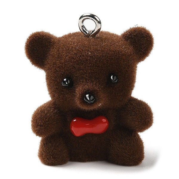 PandaHall Flocky Resin Pendants, Bear Charms with Platinum Plated Iron Loops, Coconut Brown, 25x20x13.5mm, Hole: 2mm Iron+Resin Bear
PandaHall Flocky Resin Pendants, Bear Charms with Platinum Plated Iron Loops, Coconut Brown, 25x20x13.5mm, Hole: 2mm Iron+Resin Bear