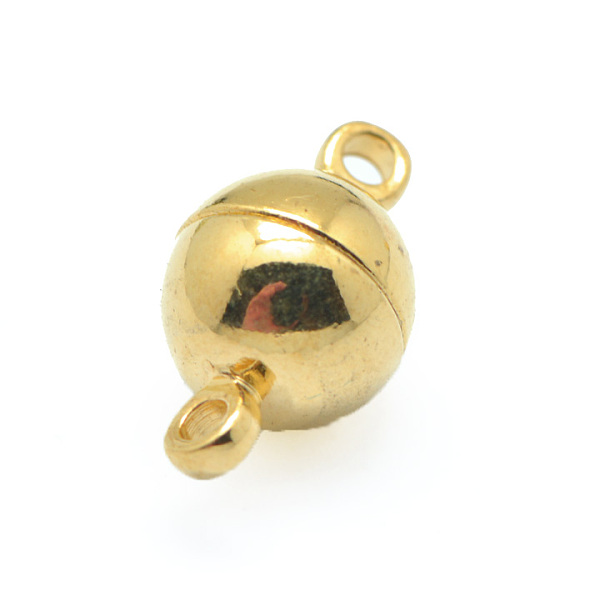 PandaHall Brass Magnetic Clasps with Loops, Round, Golden, 14x8mm, Hole: 1.5mm Brass Round
PandaHall Brass Magnetic Clasps with Loops, Round, Golden, 14x8mm, Hole: 1.5mm Brass Round