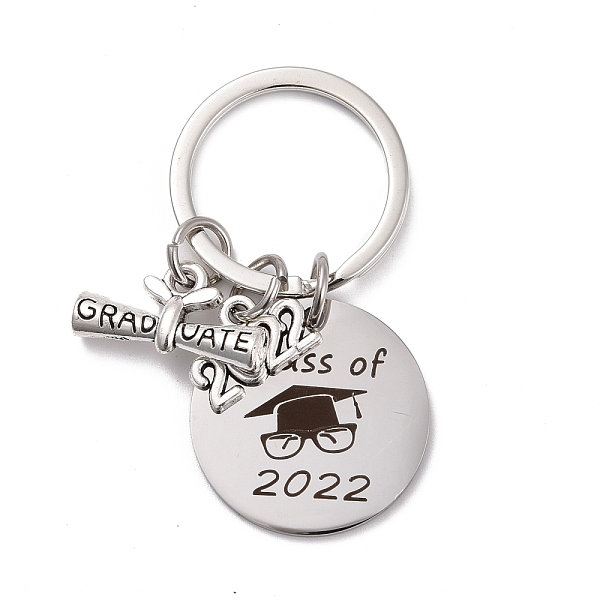 PandaHall Graduation Theme 201 Stainless Steel Keychain Clasps, Flat Round with 2022 & Diploma, Hat Pattern, 52mm Stainless Steel Hat
PandaHall Graduation Theme 201 Stainless Steel Keychain Clasps, Flat Round with 2022 & Diploma, Hat Pattern, 52mm Stainless Steel Hat