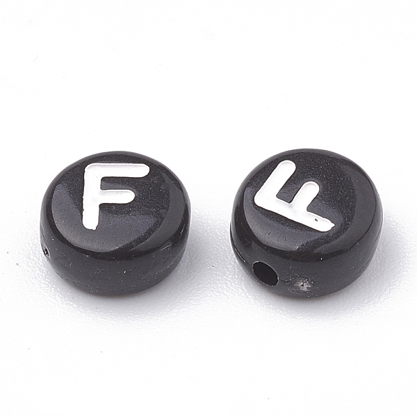 PandaHall Opaque Acrylic Beads, Letter Style, Horizontal Hole, Flat Round, Letter.F, 7x4mm, Hole: 1.5mm Acrylic Flat Round Black
PandaHall Opaque Acrylic Beads, Letter Style, Horizontal Hole, Flat Round, Letter.F, 7x4mm, Hole: 1.5mm Acrylic Flat Round Black
