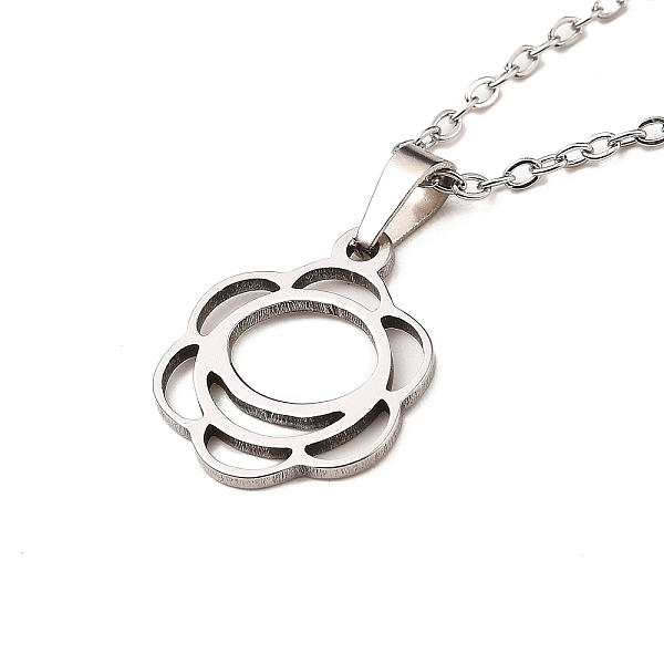 PandaHall Stainless Steel Pendants Necklaces, Flower, 11.81 inch(30cm), Pendant: 17.5x14mm Stainless Steel Flower
PandaHall Stainless Steel Pendants Necklaces, Flower, 11.81 inch(30cm), Pendant: 17.5x14mm Stainless Steel Flower
