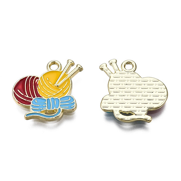 PandaHall Alloy Enamel Pendants, Cadmium Free & Lead Free, Light Gold, Woolen Ball Of Yarn Charm, Gold, 17x16x1.5mm, Hole: 1.6mm...
PandaHall Alloy Enamel Pendants, Cadmium Free & Lead Free, Light Gold, Woolen Ball Of Yarn Charm, Gold, 17x16x1.5mm, Hole: 1.6mm...
