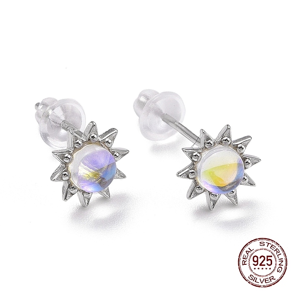 PandaHall Rhodium Plated 925 Sterling Silver Sunflower Stud Earring Findings, Clear Moonstone Dainty Earrings for Girl Women, Platinum...
PandaHall Rhodium Plated 925 Sterling Silver Sunflower Stud Earring Findings, Clear Moonstone Dainty Earrings for Girl Women, Platinum...