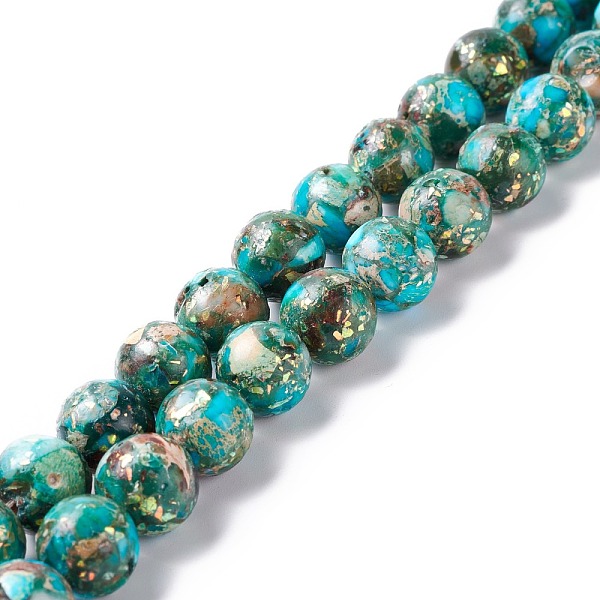 PandaHall Assembled Natural Imperial Jasper & Synthetic Opal Beads Strands, Dyed, Round, Blue, 10mm, Hole: 1.2mm, about 40pcs/strand...
PandaHall Assembled Natural Imperial Jasper & Synthetic Opal Beads Strands, Dyed, Round, Blue, 10mm, Hole: 1.2mm, about 40pcs/strand...