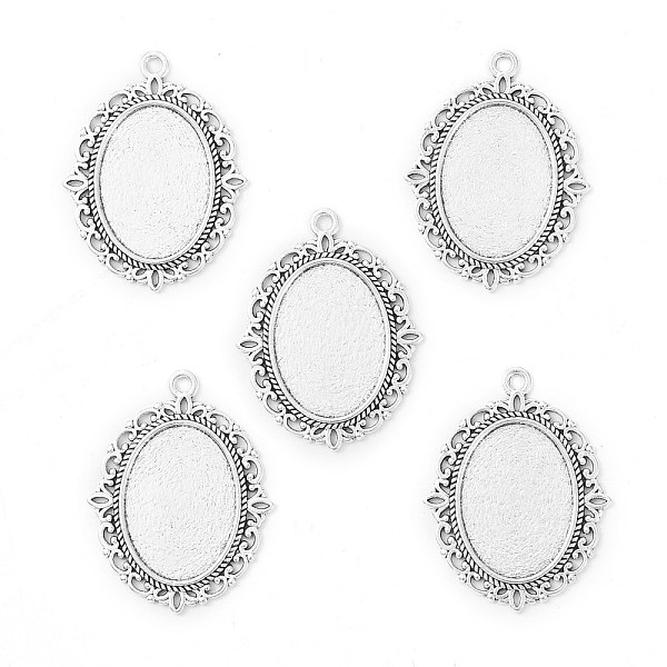 PandaHall Tibetan Style Antique Silver Alloy Flat Oval Pendant Cabochon Settings, Cadmium Free & Lead Free, Tray: 25x18mm, 40x30x2mm, Hole...
PandaHall Tibetan Style Antique Silver Alloy Flat Oval Pendant Cabochon Settings, Cadmium Free & Lead Free, Tray: 25x18mm, 40x30x2mm, Hole...