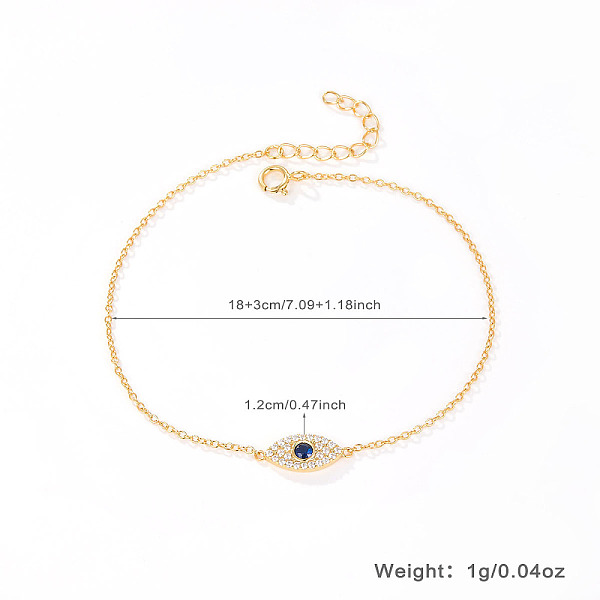 PandaHall S925 Sterling Silver Evil Eye Link Bracelet, Full Rhinestones Eyes Series for Women, Golden Sterling Silver Evil Eye
PandaHall S925 Sterling Silver Evil Eye Link Bracelet, Full Rhinestones Eyes Series for Women, Golden Sterling Silver Evil Eye
