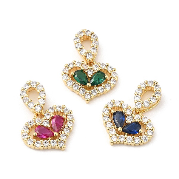 PandaHall Real 16K Gold Plated Brass Micro Pave Cubic Zirconia Pendants, Heart Charms, Mixed Color, 12x14.5x3.5mm, Hole: 7x1.5mm Brass+Cubic..., Multicolor
PandaHall Real 16K Gold Plated Brass Micro Pave Cubic Zirconia Pendants, Heart Charms, Mixed Color, 12x14.5x3.5mm, Hole: 7x1.5mm Brass+Cubic..., Multicolor