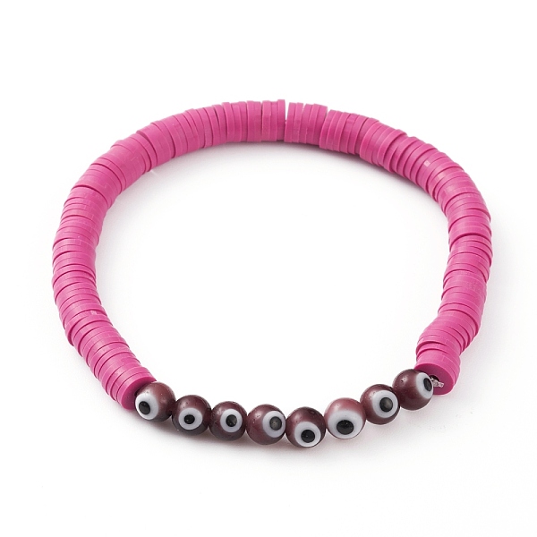 PandaHall Polymer Clay Heishi Beads Stretch Bracelets, with Evil Eye Lampwork Round Beads, Medium Orchid, Inner Diameter: 2-1/8 inch(5.3cm)...
PandaHall Polymer Clay Heishi Beads Stretch Bracelets, with Evil Eye Lampwork Round Beads, Medium Orchid, Inner Diameter: 2-1/8 inch(5.3cm)...