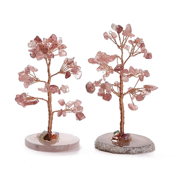 PandaHall Natural Strawberry Quartz Chips & Agate Pedestal Display Decorations, Tree of Life Healing Stone Tree, for Reiki Healing Crystals...
PandaHall Natural Strawberry Quartz Chips & Agate Pedestal Display Decorations, Tree of Life Healing Stone Tree, for Reiki Healing Crystals...