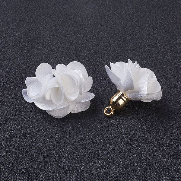 PandaHall Cloth Pendant Decorations, with Acrylic Findings, Flower, White, 25~30x28~35mm, Hole: 2mm Cloth Flower White
PandaHall Cloth Pendant Decorations, with Acrylic Findings, Flower, White, 25~30x28~35mm, Hole: 2mm Cloth Flower White
