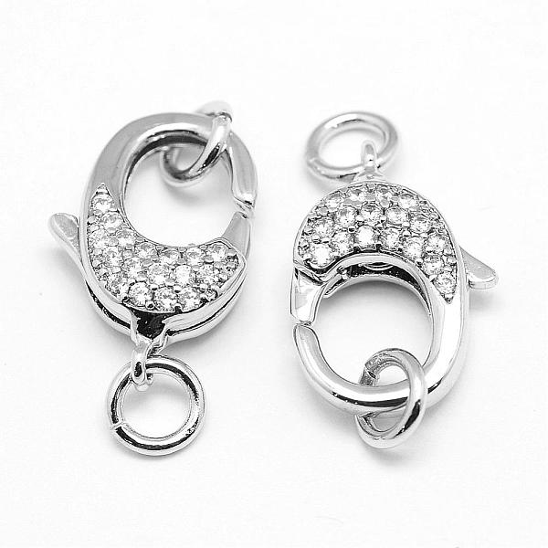 PandaHall Brass Micro Pave Grade AAA Cubic Zirconia Lobster Claw Clasps, Lead Free & Nickel Free & Cadmium Free, Real Platinum Plated...
PandaHall Brass Micro Pave Grade AAA Cubic Zirconia Lobster Claw Clasps, Lead Free & Nickel Free & Cadmium Free, Real Platinum Plated...