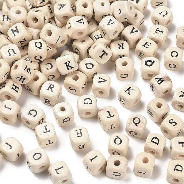 PandaHall Natural Maple Wood Printed Beads, Horizontal Hole, Cube with Initial Letter, Blanched Almond, Letter, 9.5~11x10x9.5~11mm, Hole...
PandaHall Natural Maple Wood Printed Beads, Horizontal Hole, Cube with Initial Letter, Blanched Almond, Letter, 9.5~11x10x9.5~11mm, Hole...