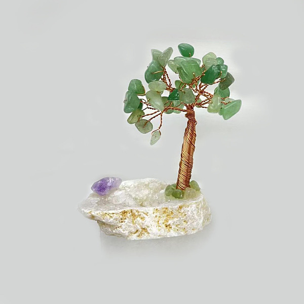 PandaHall Natural Green Aventurine Chips and Natural Quartz Crystal with Amethyst Pedestal Display Decorations, Healing Stone Tree, for...
PandaHall Natural Green Aventurine Chips and Natural Quartz Crystal with Amethyst Pedestal Display Decorations, Healing Stone Tree, for...