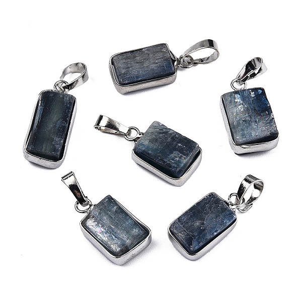 PandaHall Natural Kyanite/Cyanite/Disthene Pendants, with Platinum Tone Brass Edge and Iron Snap on Bails, Rectangle, Lead Free & Cadmium...
PandaHall Natural Kyanite/Cyanite/Disthene Pendants, with Platinum Tone Brass Edge and Iron Snap on Bails, Rectangle, Lead Free & Cadmium...