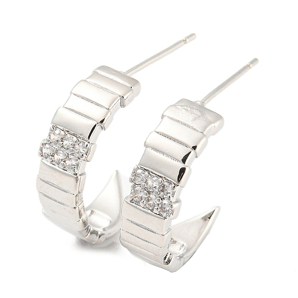 PandaHall Rack Plating Brass Cubic Zirconia Arch Stud Earrings, Long-Lasting Plated, Lead Free & Cadmium Free, Platinum, 18.5x5.5mm Cubic..., Clear
PandaHall Rack Plating Brass Cubic Zirconia Arch Stud Earrings, Long-Lasting Plated, Lead Free & Cadmium Free, Platinum, 18.5x5.5mm Cubic..., Clear