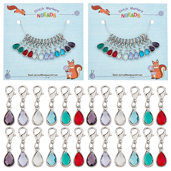 PandaHall 24 Psc Birthstone Stitch Markers, Teardrop Faceted Glass Charms Pendants Removable Lobster Clasp Locking Stitch Marker for..., Multicolor
PandaHall 24 Psc Birthstone Stitch Markers, Teardrop Faceted Glass Charms Pendants Removable Lobster Clasp Locking Stitch Marker for..., Multicolor