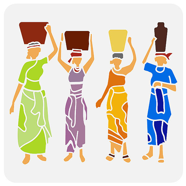 PandaHall FINGERINSPIRE Tribal Pottery Woman Painting Stencil 11.8x11.8 inch Tribal Woman Stencil Template Tribal Theme Template for...
PandaHall FINGERINSPIRE Tribal Pottery Woman Painting Stencil 11.8x11.8 inch Tribal Woman Stencil Template Tribal Theme Template for...