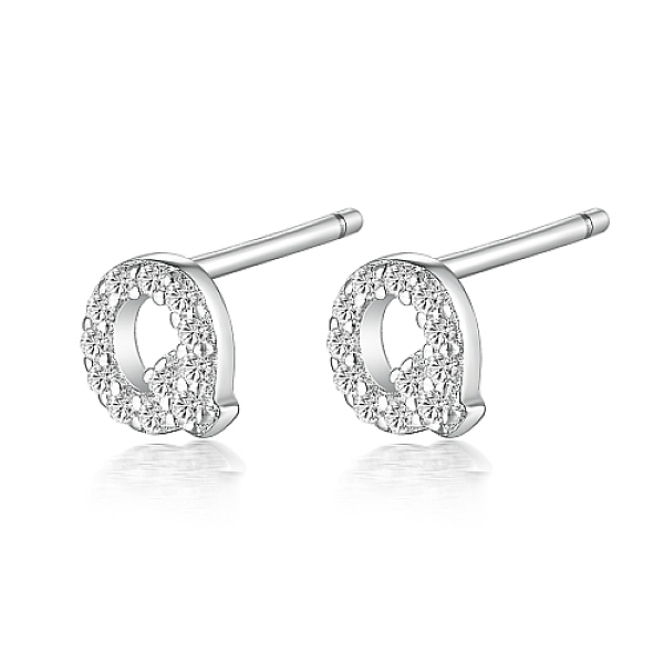 PandaHall Rhodium Plated 925 Sterling Silver Initial Letter Stud Earrings, with Cubic Zirconia, Platinum, Letter Q, 5x5mm Sterling Silver..., Clear
PandaHall Rhodium Plated 925 Sterling Silver Initial Letter Stud Earrings, with Cubic Zirconia, Platinum, Letter Q, 5x5mm Sterling Silver..., Clear