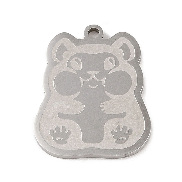 PandaHall 304 Stainless Steel Pendants, Hamster Charm, Stainless Steel Color, 23.5x18.5x1.5mm, Hole: 1mm 304 Stainless Steel Hamster
PandaHall 304 Stainless Steel Pendants, Hamster Charm, Stainless Steel Color, 23.5x18.5x1.5mm, Hole: 1mm 304 Stainless Steel Hamster