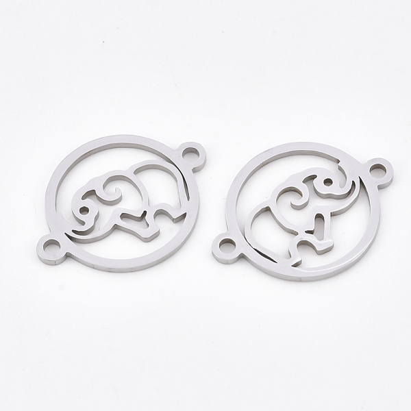 PandaHall 201 Stainless Steel Links connectors, Laser Cut Links, Flat Round with Elephant, Stainless Steel Color, 20x15x1mm, Hole: 1.6mm 201...
PandaHall 201 Stainless Steel Links connectors, Laser Cut Links, Flat Round with Elephant, Stainless Steel Color, 20x15x1mm, Hole: 1.6mm 201...