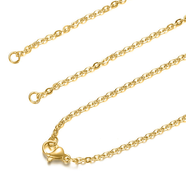 PandaHall 304 Stainless Steel Cable Chain Necklace Making, with Lobster Claw Clasps, Golden, 21.8 inch~22.1 inch(55.5~56.3cm), 1.5mm, Hole...
PandaHall 304 Stainless Steel Cable Chain Necklace Making, with Lobster Claw Clasps, Golden, 21.8 inch~22.1 inch(55.5~56.3cm), 1.5mm, Hole...
