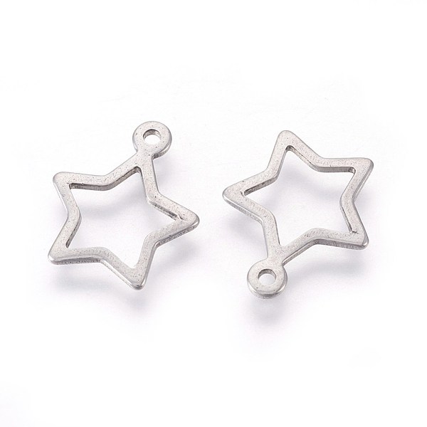PandaHall 304 Stainless Steel Open Pendants,, Star, Stainless Steel Color, 13x11x0.8mm, Hole: 1mm 304 Stainless Steel Star
PandaHall 304 Stainless Steel Open Pendants,, Star, Stainless Steel Color, 13x11x0.8mm, Hole: 1mm 304 Stainless Steel Star