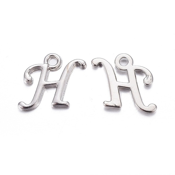 PandaHall Platinum Plated Alloy Letter Pendants, Rack Plating, Cadmium Free & Lead Free, Letter.H, 12x12x2mm, Hole: 1.5mm Alloy Letter H
PandaHall Platinum Plated Alloy Letter Pendants, Rack Plating, Cadmium Free & Lead Free, Letter.H, 12x12x2mm, Hole: 1.5mm Alloy Letter H