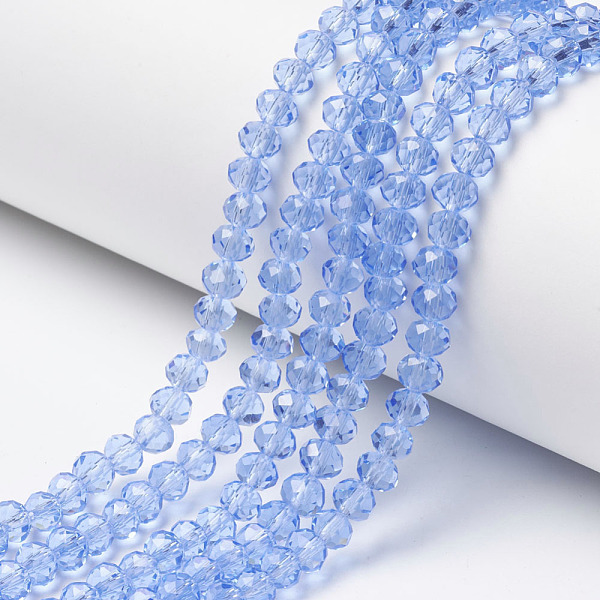 PandaHall Glass Beads Strands, Faceted, Rondelle, Light Sky Blue, 6x5mm, Hole: 1mm, about 83~85pcs/strand, 38~39cm Glass Rondelle Blue
PandaHall Glass Beads Strands, Faceted, Rondelle, Light Sky Blue, 6x5mm, Hole: 1mm, about 83~85pcs/strand, 38~39cm Glass Rondelle Blue