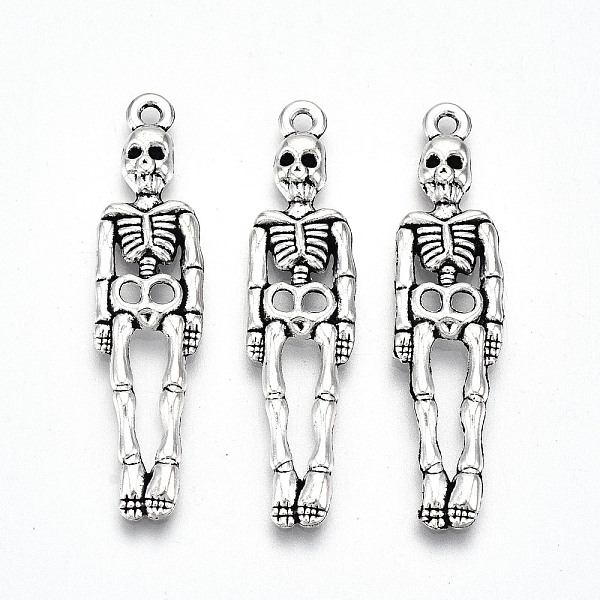PandaHall Tibetan Style Alloy Pendants, Lead Free & Cadmium Free, Skeleton, Antique Silver, 39x9.5x2.5mm, Hole: 1.5mm, about 360pcs/500g...
PandaHall Tibetan Style Alloy Pendants, Lead Free & Cadmium Free, Skeleton, Antique Silver, 39x9.5x2.5mm, Hole: 1.5mm, about 360pcs/500g...