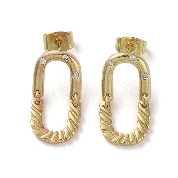 PandaHall Brass Micro Pave Cubic Zirconia Dangle Stud Earrings, Oval, Real 16K Gold Plated, 21x11mm Cubic Zirconia Oval
PandaHall Brass Micro Pave Cubic Zirconia Dangle Stud Earrings, Oval, Real 16K Gold Plated, 21x11mm Cubic Zirconia Oval