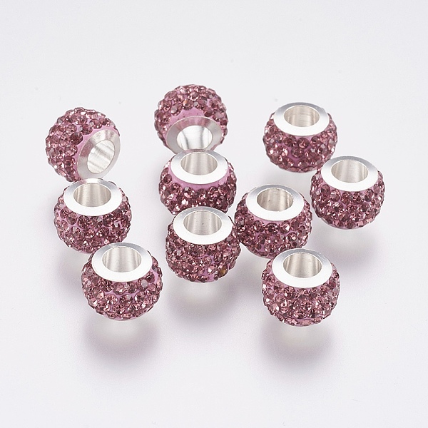 PandaHall 304 Stainless Steel European Beads, with Polymer Clay Rhinestone, Large Hole Beads, Rondelle, Light Amethyst, 11x7.5mm, Hole: 5mm..., Purple
PandaHall 304 Stainless Steel European Beads, with Polymer Clay Rhinestone, Large Hole Beads, Rondelle, Light Amethyst, 11x7.5mm, Hole: 5mm..., Purple