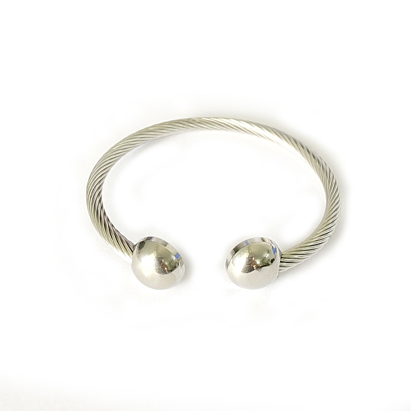 PandaHall 304 Stainless Steel Torque Bangles, Cuff Bangles, with Flat Round Findings, Stainless Steel Color, 1/8 inch(0.4cm), Inner Diameter...
PandaHall 304 Stainless Steel Torque Bangles, Cuff Bangles, with Flat Round Findings, Stainless Steel Color, 1/8 inch(0.4cm), Inner Diameter...