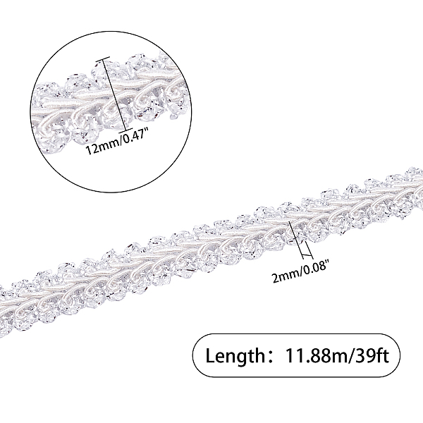PandaHall SUPERFINDINGS Polyester Centipede Braid Lace Trimming, Craft Ribbon for Bridal, Costume, Jewelry, Crafts and Sewing, Silver, 1/2"...
PandaHall SUPERFINDINGS Polyester Centipede Braid Lace Trimming, Craft Ribbon for Bridal, Costume, Jewelry, Crafts and Sewing, Silver, 1/2"...