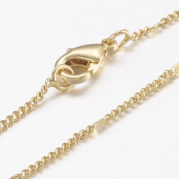 PandaHall Brass Chain Necklaces, with Lobster Claw Clasps, Real 18K Gold Plated, 17.5 inch(44.5cm) Brass
PandaHall Brass Chain Necklaces, with Lobster Claw Clasps, Real 18K Gold Plated, 17.5 inch(44.5cm) Brass