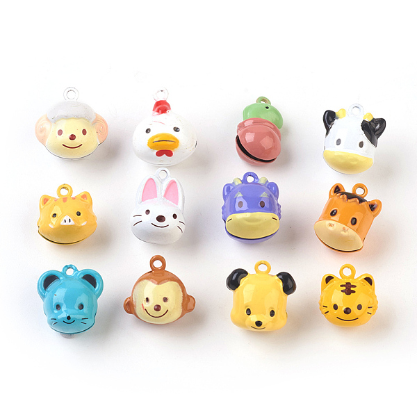 PandaHall Brass Bell Pendants, Twelve Chinese Zodiac Signs, Random Mixed Chinese Zodiac, 17~25x14~20x12.5~19mm, Hole: 2mm Brass Random Mixed..., Multicolor
PandaHall Brass Bell Pendants, Twelve Chinese Zodiac Signs, Random Mixed Chinese Zodiac, 17~25x14~20x12.5~19mm, Hole: 2mm Brass Random Mixed..., Multicolor