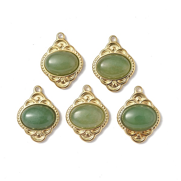 PandaHall Vacuum Plating 201 Stainless Steel Natural Green Aventurine Pendants, Real 18K Gold Plated, Rhombus Charms, 23.5x18x6mm, Hole...
PandaHall Vacuum Plating 201 Stainless Steel Natural Green Aventurine Pendants, Real 18K Gold Plated, Rhombus Charms, 23.5x18x6mm, Hole...