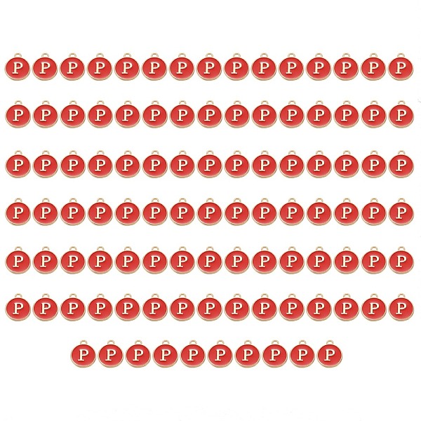 PandaHall Golden Plated Enamel Alloy Charms, Enamelled Sequins, Flat Round, Red, Letter.P, 14x12x2mm, Hole: 1.5mm, 100pcs/Box Alloy+Enamel...
PandaHall Golden Plated Enamel Alloy Charms, Enamelled Sequins, Flat Round, Red, Letter.P, 14x12x2mm, Hole: 1.5mm, 100pcs/Box Alloy+Enamel...