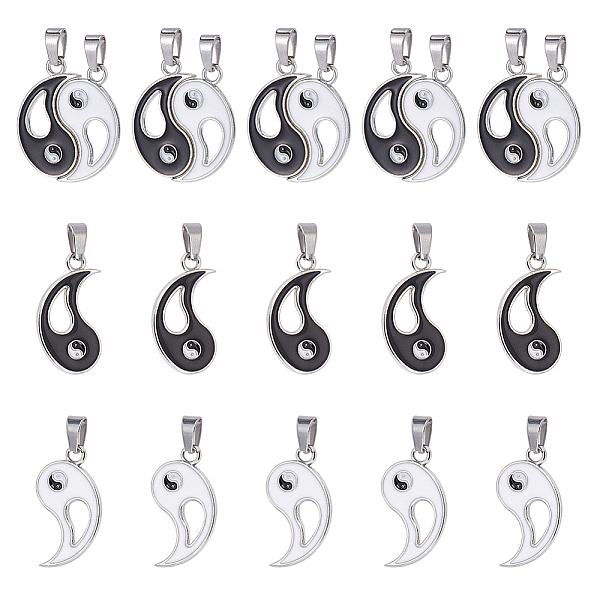 PandaHall CHGCRAFT 10 Sets Alloy Enamel Split Pendants, Gossip/Yin Yang, White, Black, 29x25x2mm, Hole: 4x7mm, 2pcs/set Alloy+Enamel Flat...
PandaHall CHGCRAFT 10 Sets Alloy Enamel Split Pendants, Gossip/Yin Yang, White, Black, 29x25x2mm, Hole: 4x7mm, 2pcs/set Alloy+Enamel Flat...
