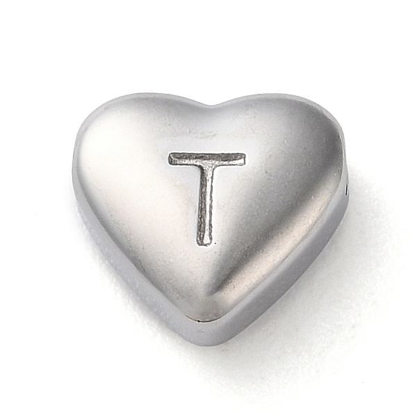 PandaHall 201 Stainless Steel Beads, Stainless Steel Color, Heart, Letter T, 7x8x3.5mm, Hole: 1.5mm 201 Stainless Steel Letter T
PandaHall 201 Stainless Steel Beads, Stainless Steel Color, Heart, Letter T, 7x8x3.5mm, Hole: 1.5mm 201 Stainless Steel Letter T