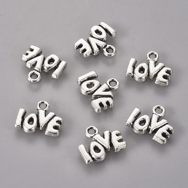 PandaHall Tibetan Style Alloy Pendants, Word Love, Cadmium Free & Lead Free, Antique Silver, 10x12x1.5mm, Hole: 1.5mm, about 1780pcs/1000g...
PandaHall Tibetan Style Alloy Pendants, Word Love, Cadmium Free & Lead Free, Antique Silver, 10x12x1.5mm, Hole: 1.5mm, about 1780pcs/1000g...