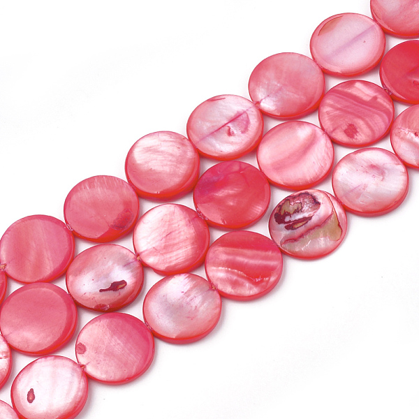 PandaHall Freshwater Shell Beads, Dyed, Flat Round, Crimson, 15x2.5~4mm, Hole: 0.7mm, about 26pcs/strand, 14.9 inch Freshwater Shell Flat..., Pink
PandaHall Freshwater Shell Beads, Dyed, Flat Round, Crimson, 15x2.5~4mm, Hole: 0.7mm, about 26pcs/strand, 14.9 inch Freshwater Shell Flat..., Pink