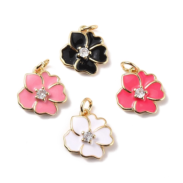 PandaHall Rack Plating Brass Micro Pave Cubic Zirconia Charms, with Enamel and Jump Ring, Long-Lasting Plated, Flower, Mixed Color..., Multicolor
PandaHall Rack Plating Brass Micro Pave Cubic Zirconia Charms, with Enamel and Jump Ring, Long-Lasting Plated, Flower, Mixed Color..., Multicolor