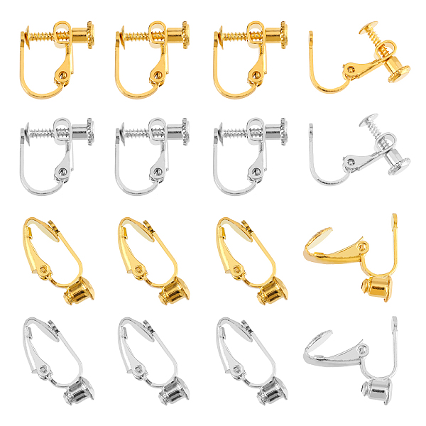 PandaHall SUPERFINDINGS 48Pcs 2 Style Brass Clip-on Earring Findings Platinum Golden Screw Back Ear Wire Non Pierced Earring Converter with...
PandaHall SUPERFINDINGS 48Pcs 2 Style Brass Clip-on Earring Findings Platinum Golden Screw Back Ear Wire Non Pierced Earring Converter with...