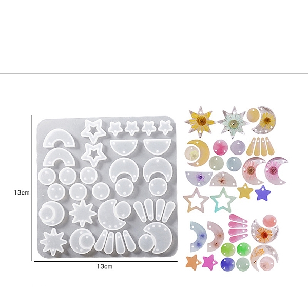 PandaHall Silicone Molds, Resin Casting Molds, for UV Resin, Epoxy Resin Jewelry Making, Mixed Shapes, 130x130x5mm Silicone Mixed Shapes..., White
PandaHall Silicone Molds, Resin Casting Molds, for UV Resin, Epoxy Resin Jewelry Making, Mixed Shapes, 130x130x5mm Silicone Mixed Shapes..., White