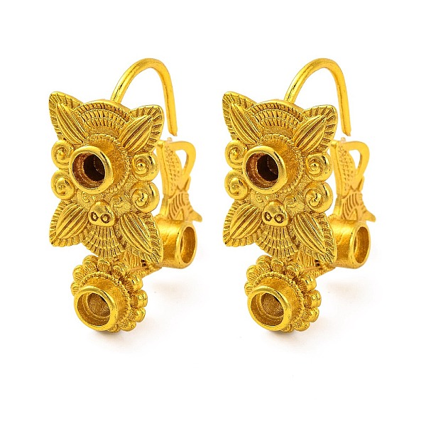 PandaHall Flower Brass Earring Hooks with Round Tray, Lead Free & Cadmium Free, Golden, 31x15mm, Hole: 1mm, Pin: 1.5mm Brass Flower
PandaHall Flower Brass Earring Hooks with Round Tray, Lead Free & Cadmium Free, Golden, 31x15mm, Hole: 1mm, Pin: 1.5mm Brass Flower