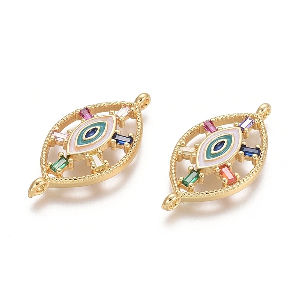 PandaHall Brass Micro Pave Cubic Zirconia Links connectors, with Enamel, Horse Eye with Evil Eye, Colorful, Golden, 13.5x26.5x3.5mm, Hole...
PandaHall Brass Micro Pave Cubic Zirconia Links connectors, with Enamel, Horse Eye with Evil Eye, Colorful, Golden, 13.5x26.5x3.5mm, Hole...