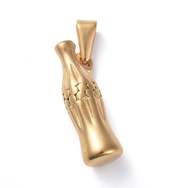 PandaHall 304 Stainless Steel Pendants, Bottle Shape, Golden, 25x8mm, Hole: 8x3mm 304 Stainless Steel Bottle
PandaHall 304 Stainless Steel Pendants, Bottle Shape, Golden, 25x8mm, Hole: 8x3mm 304 Stainless Steel Bottle