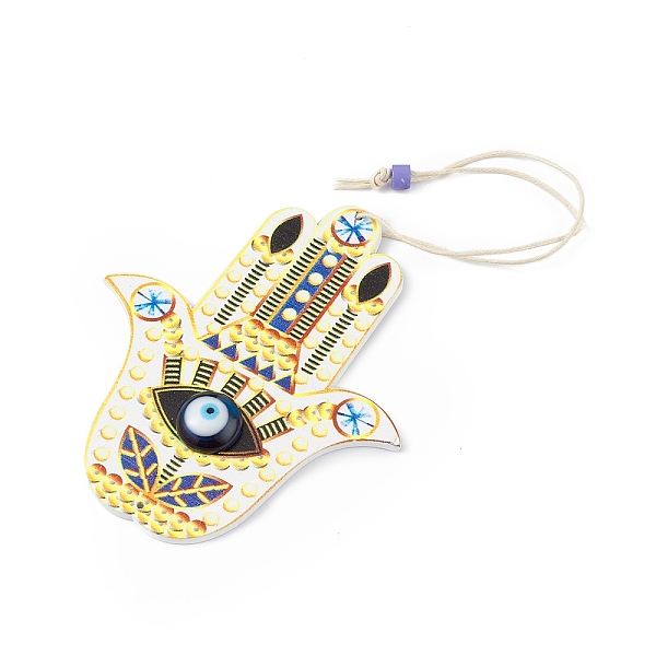 PandaHall Wood Big Pendant Decorations, with Column Resin Beads(Random Color), Hamsa Hand/Hand of Miriam with Evil Eye, Yellow, 233mm...
PandaHall Wood Big Pendant Decorations, with Column Resin Beads(Random Color), Hamsa Hand/Hand of Miriam with Evil Eye, Yellow, 233mm...