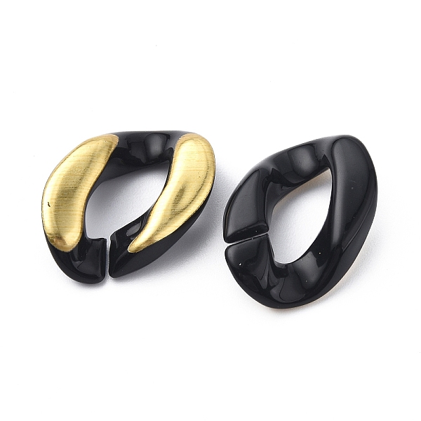 PandaHall Plated Acrylic Linking Rings, Quick Link Connector, for Curb Chain Making, Twisted Oval, Black, Golden Plated, 30x20x5.5mm Acrylic...
PandaHall Plated Acrylic Linking Rings, Quick Link Connector, for Curb Chain Making, Twisted Oval, Black, Golden Plated, 30x20x5.5mm Acrylic...